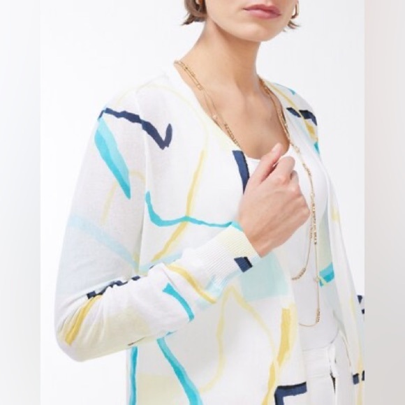 Chicos The Summer Romance Abstract Cardigan 2Xl - Picture 2 of 12